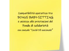 Compatibilità operativa tra Bonus baby-sitting e Fondo di solidarietà