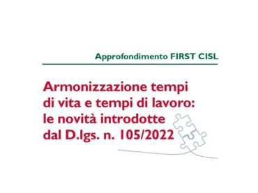 Novità normative per armonizzare lavoro e vita privata